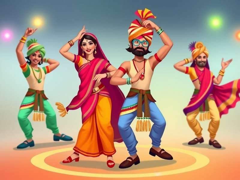 Hip Hop Hero Game Banner featuring vibrant Indian dance characters