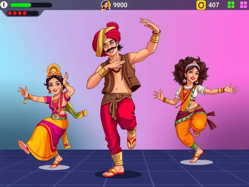 Hip Hop Hero gameplay showing dance moves and rhythm indicators